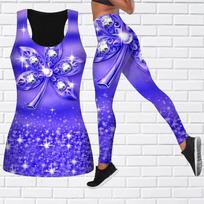 Crystal Leaf Print Jogos apranga moterims Madinga Treniruotės Antblauzdžiai Fitnesas Sportas Kasdieninės jogos kelnės XS mėlyna