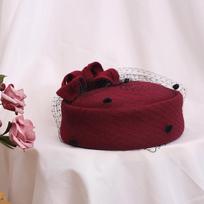 Fedoras Hat Women Fascinator Hat Teardrop Dome Top Bowknot Fancy Wool Pillbox Kepurėlė Moterų Kokteilių Lenktynių Vakarėlio Vestuvių Bažnyčia One Size
