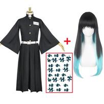 Tokitou Muichirou Cosplay kostiumai Anime Demon Slayers Kimetsu No Yaiba Kisatsutai Uniforma Helovino karnavalinio vakarėlio drabužiai L-(Suit+Wig)