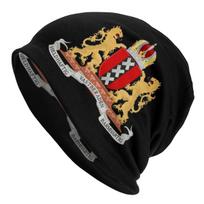 Olandija Amsterdamas Herbas Kepuraitė Kepurė Megzta Kepurė Unisex Moterys Unisex Nyderlandų Vėliava Žieminė Šilta Kepuraitė Kepurė Beanies Hat