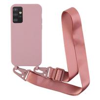 Skersinio korpuso dirželio dėklas, skirtas Samsung Galaxy S23 S22 Ultra S20 S21 FE A52 A13 A53 A54 A14 A24 A34 A33 A32 A12 A72 A51 A71 A22 A41 A21S minkštas dangtelis Samsung A53 rožinio aukso spalvos