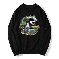 Prabangus Anime Hoodis Unisex Amžinai ir Amžinai Kelionė į Henchihamą Totoro Veidas Be Veido Mononokė Spausdinimas Pavasaris Ruduo Unisex Megztinis Džemperis L