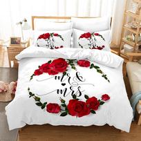 3D Love Patalynės komplektas Porai Antklodės Užvalkalas Pagalvės užvalkalas 2/3 vnt Holiday Gift AU210 * 240 Viso dydžio Romantic Love Greitai džiūstanti minkšta namų tekstilė Baby 100x135cm