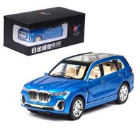 1/24 Scale X7 SUV modelio automobilio žaislas, cinko lydinio ištraukiamas žaislinis automobilis su garsu ir šviesa vaikams, berniukui, mergaitei 1/24-20.5x8x7cm mėlyna
