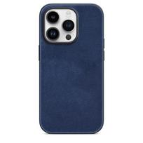 Originalus „Weave“ odinis dėklas, skirtas „IPhone 15 Pro Max“ magnetiniam belaidžiam įkrovimui itin plonas telefono dangtelis For iPhone 15 mėlyna