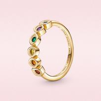 925 Sterling Silver Infinity Stones Žiedo diržas Power Fit Originalus žiedas moterims Marry Lovers. 7