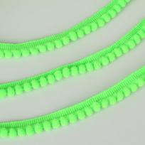 5 jardai nėrinių audinio siuvimo aksesuarai pomponų apvadas kutų rutuliukų kraštelis juostelė pasidaryk pats medžiaga drabužiai 5mm ryškiai žalia spalva