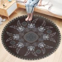 Bohemiškas Etninis Apvalus Kilimas Svetainei Miegamajam Lovos Kilimas Paprastas Plaunamas Neslystantis Kilimėlis Kompiuterio Kėdės Kilimėlis Alfombra 40cm