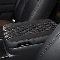 Automobilio porankio dangtelio kilimėlis Universalus PU odos neslystantis porankio padas Automobilio stiliaus interjero priedai juoda