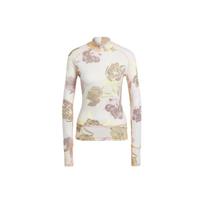 Adidas x Stella McCartney ilgomis rankovėmis trumpas marškinėlis su gėlių raštu moterims Mica-Pink IN3634 XS