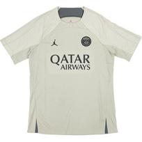 Jordan Paris Saint-Germain Bendradarbiavimas SS24 Raidžių Spaudos Apvalios Kaklo Marškinėliai Vyriški Viršutiniai Drabužiai Smėlio spalvos DZ0786-231 XXL