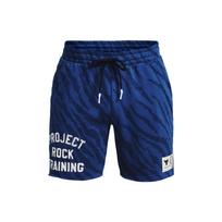Under Armour Project Rock Printed Fleece Shorts Men Bottoms Phantom-Blue 1377445-471 M