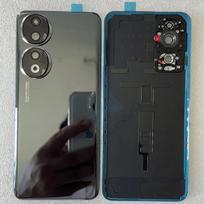 Naujas For Honor 90 Grūdinto Stiklo Galinis Baterijos Dangtelis For Honor 90 5G Galinis Dangtelis Durų Korpusas + Blykstės Dangtelis + Kameros Lęšis juoda