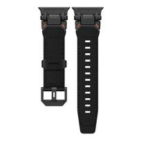 Leather Strap For Apple Watch Ultra 2 49mm 45mm 44mm WatchBand For iWatch Series 9 8 7 6 5 se 4 42mm Men Bracelet Correa For 42mm 44mm 45mm No Box juoda