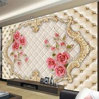 3D nuotraukų tapetai sienoms namų dekoravimui 3D raudonos rožės gėlės Svetainės sofa miegamojo televizoriaus fono tapetai 200 cm(W) x 140 cm(H)