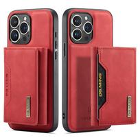 2 viename nuimamas piniginės dėklas su kortelių laikikliu, skirtas iPhone 13 Mini 15 14 13 12 Pro Max XS X XR 7 8 Plus odinis smūgiams atsparus dangtelis IPhone 15Pro Max raudona