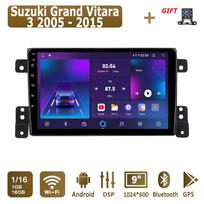 „Android Carplay“ automobilinis radijas, skirtas „Suzuki Grand Vitara 3“, 2005–2015 m. daugialypės terpės grotuvo galvos blokas, stereo GPS navigacija BT WIFI 4+64GB 1+16GB