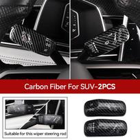 2vnt automobilio vairo priekinių žibintų jungiklio valdymo dangtelio valytuvo jungiklio apdailos priedai, skirti VW Polo Golf 7 Golf 8 Jetta Tiguan Carbon Fiber For SUV