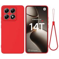 Skysto silikono visiškai apsauginis telefono dėklas, skirtas Xiaomi Mi 14 Pro 14T Ultra Shell minkštas gelio guminis dangtelis, atsparus smūgiams Mi 14Pro Fundas for Xiaomi 14 raudona