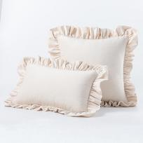 Paprastas modernus vientisos spalvos pagalvės užvalkalas aksominė sofa biuro minkšta pagalvėlės užvalkalas 30*50 smėlis