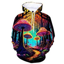 Augalai Grybų Gobtuvukai Camo Juokingi 3D Spausdinimo Vyriški Moteriški Gobtuviniai Megztiniai Per dydį Puloveriai Streetwear Vaikų Viršutiniai Drabužiai Unisex Drabužiai XL