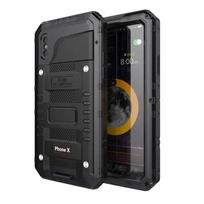 IP68 Vandeniui atsparus Itin tvirtas Šarvuotas Aliuminio Metalo Telefono Dėklas Smūgiams atsparus Dangtelis iPhone 15 14 13 12 11 Pro Max XS XR 8 7 Plus SE3 For iPhone 14&Case & Strap juoda