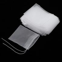 50 vienetų tuščių nailoninių arbatos maišelių su virvele, filtravimo popieriaus maišelis 5x6cm white