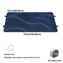 Įžeminimo kilimėlis lovai – patvarus PU odos įžeminimo kilimėlis su virvele, pagerina miego kokybę, neslystantis dizainas, didelis dydis 27'' × 72'' California King Size