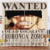 Karikatūrų užuolaidų beždžionė D Luffy Gear 5 vienetinės mielos spausdintos namų užuolaidos svetainės miegamojo apsauga nuo šilumos ir saulės 100x140cm