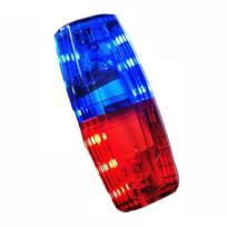 Raudonos ir mėlynos spalvos LED stroboskopinė įspėjamoji lemputė, policijos peties segtukas, žibintuvėlis, lauko bėgimo šviesa, įkraunama USB, saugos šalmas, darbo lempa