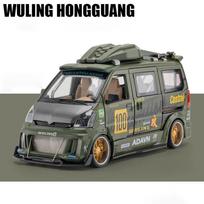 1/24 Lydinio Automobilio Modelis Žaislas Wuling Hongguang Modifikuotas Furgonas Simuliacija Metalas Liejinys Garsas ir Šviesa Automobilio Modelis Berniuko Žaislas Dovana Kolekcija Papuošalai žalia