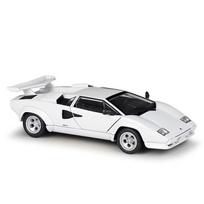 1/24 Aukštos kokybės WELLY DiecastModel Automobilis Lamborghini Countach LP 5000S Lenktyninis Automobilis Metalinis Egzotiškas Automobilis Lydinio Žaislas Vaikams Kolekcijai balta