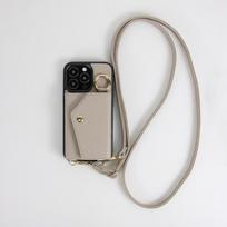 Krepšys per petį Telefono dėklas Apple iPhone- Odinis dirželis Kortelių laikiklis Užtrauktuku piniginė Smūgiams atsparus telefono dėklas Iphone16/15/14/13/12/11/Promaxplus 16 chaki