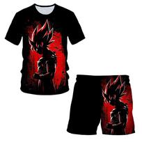 Vasaros vyriškas japoniško anime Dragon Ball vaikiškas marškinėlių ir šortų dviejų dalių rinkinys Super Mario 3D spauda vaikiškas berniukų ir mergaičių rinkinys 140