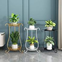 Daugiaaukštis geležinis gėlių stovas svetainei ir balkonui 60 One Piece Black (Woven Bag Packaging)