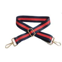 Moteriškas trijų spalvų platus kurjerio krepšio dirželis - pakaitinis peties dirželio aksesuaras Shiny Silver Buckle black