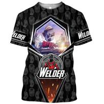 2025 Nauji vyriški marškinėliai Suvirintojo marškiniai Darbo drabužiai Vyrams Oversize Laisvalaikio trumpomis rankovėmis T-shirt Vasariniai medvilniniai Streetwear Viršutiniai drabužiai Kasdieniniai Puloveriai XL