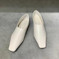 Spring Designer Soft Leather Women Loafer Shoes Elegant Shallow Square Toe Shoes Ladies Slip On Flats Shoes 35 smėlis