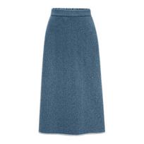 Women's Retro High-Waist Wool Skirt - Autumn/Winter A-Line Mid-Length 5XL