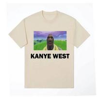 Unisex Linksmas Kanye West Memas T-shirt Grafinis Vyrams Moterims Hip Hop Stilius Humoristinis T-shirt Mados Vintage Trumpomis Rankovėmis Streetwear T-shirt XS