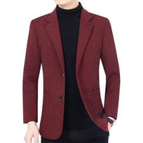 Vyriški rudeniniai iškilmingi drabužiai Blazeriai Paltai Kašmyras Verslo laisvalaikio švarkai Vyriški Slim Fit Blazeriai Vyriški drabužiai 4XL L vyno raudonos spalvos