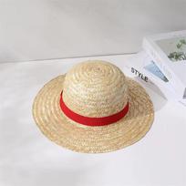 Vienas gabalas Kepurė Šiaudinė skrybėlė Mergaitei Berniukui Vasarinė skrybėlė nuo saulės Luffy Pasiruošimas Animacija Cosplay Plokščia kepurė Japonų Animacinių Filmų Rekvizitas Kepurės kids(52-54cm) smėlis