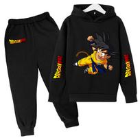 2025 MINISO Nauji Žieminiai Dragon Ball Džemperiai+kelnės Vaikų Drabužiai Berniukams Goku Rinkiniai Vaikams Dydžiai 100-160 Gatvės Kostiumas Kawaii Mada Viršūnės Anime 100