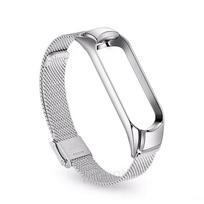 Skirta Xiaomi Mi Band 6 5 Mi 4 3 Strap Milanese Metal Apyrankės Nerūdijančio plieno juosta, skirta Mi Band 4 3 Mi 5 Mi 6 Apyrankės For Xiaomi Mi band 4 sidabras