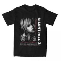 Unisex WoUnisex Silent Hill 3 marškinėliai trumpomis rankovėmis Crew kaklo marškinėliai medvilniniai atsitiktiniai vintažiniai grafiniai unisex drabužiai, dideli marškinėliai 4XL