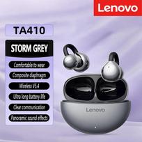 Originalūs Lenovo TA410 belaidės Bluetooth 5.4 ausinės TWS panoraminio garso efektai itin ilgas baterijos veikimo laikas patogios dėvėti pilka
