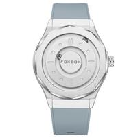 LIGE Naujas Magnetinis Laikrodis FXOBOX Kūrybinga Asmenybė Vyriškas Kvarcinis Laikrodis Mada cKasual Sportinis Vyriškas Laikrodis silicone strap sidabras