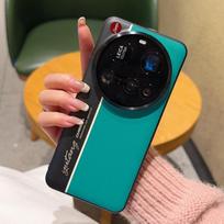 Naktinis žaibas Fluorescuojanti linija Dviejų pigmentų odinis dėklas Xiaomi 15 Ultra 15 Pro Mi 14 ultra 14 13 Ultra objektyvo apsauginis dangtelis xiaomi 15 žalsvai mėlyna
