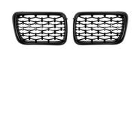 Sidabro Deimantų Stiliaus Viršutinės Lenktyninės Grotelės BMW E36 3 Serijai 1996-1999 Deimantinės Inkstų Grotelės Pakeitimas Priekinis Buferis Diamond-Glossy Black
