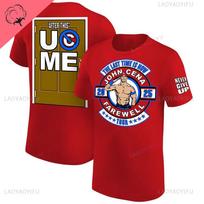 John Cena Wwe Paskutinis kartas yra dabar Atsisveikinimo turas 2025 Marškinėliai Esminiai marškinėliai Vyriški drabužiai Aukštos kokybės medvilnės viršūnės O formos kaklo marškinėliai M